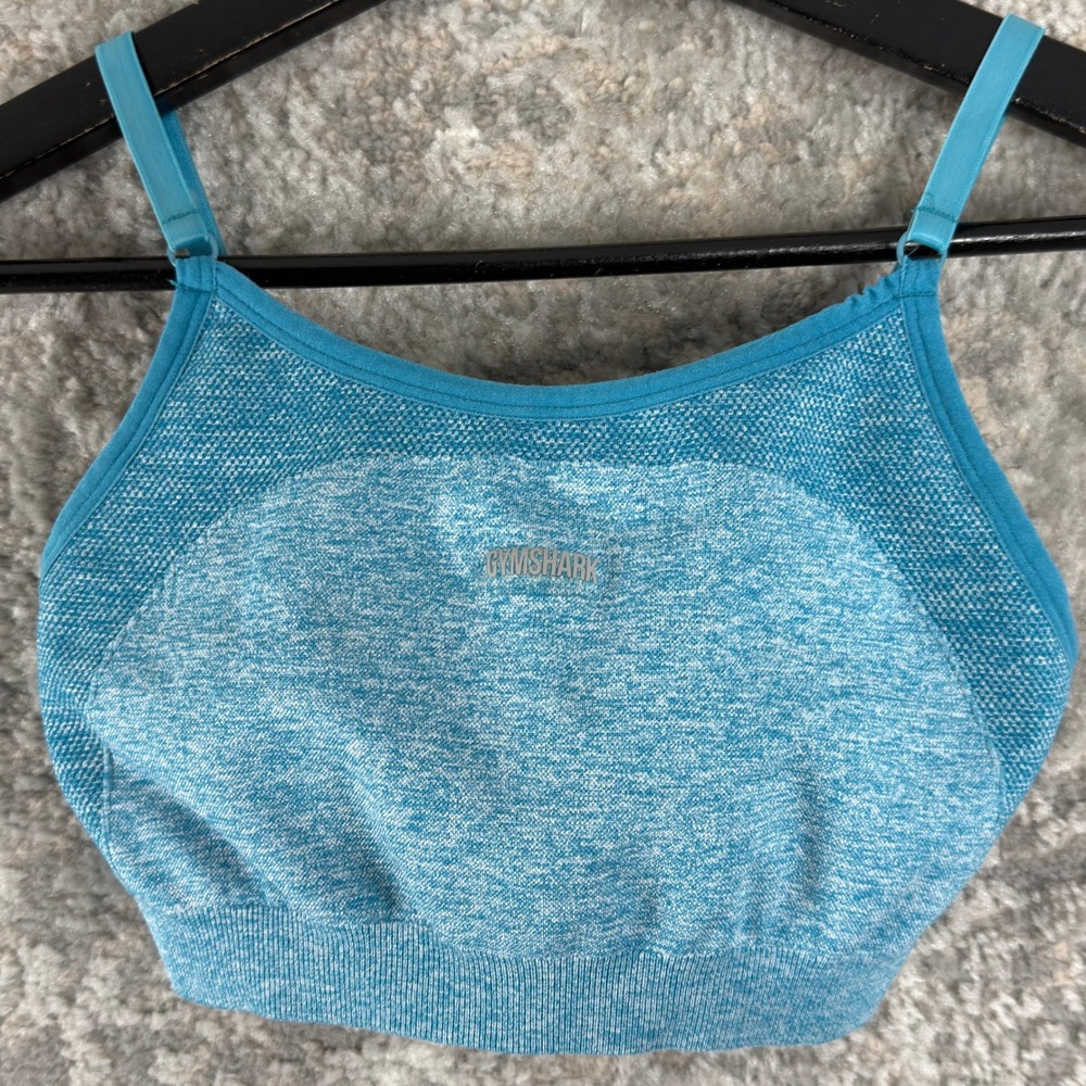 Gymshark Size S‎ Vital Seamless Sports Bra Blue Sleeveless Girls